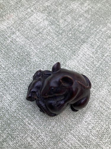 Netsuke two mice - netsuke,, mice,