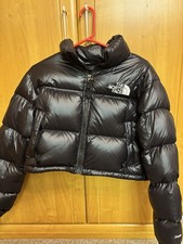 North Face Black Shiny Cropped