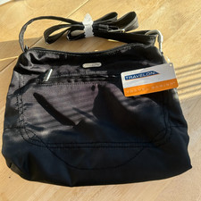New Travelon Crossbody Anti-Theft Bag Black Nylon Multi-Pocket