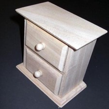 MINI 2 drawer wooden chest