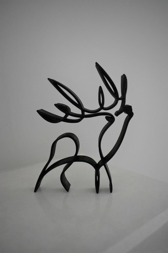 Line art stag - line,