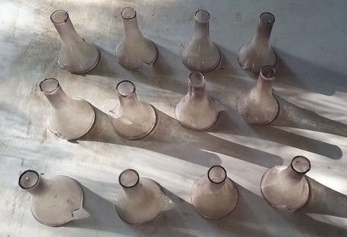 Vintage smoky glass - glass, bell