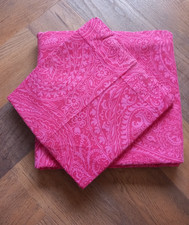 Dunnes Stores Fuchsia Pink Paisley Print  100% Cotton Double Duvet Set