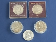 BULK BARGAIN LOT OF 5 CROWNS JERSEY, GIBRALTAR, GUERNSEY, IOM, ST HELENA