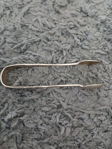 Silver plated sugar tongs - silver,