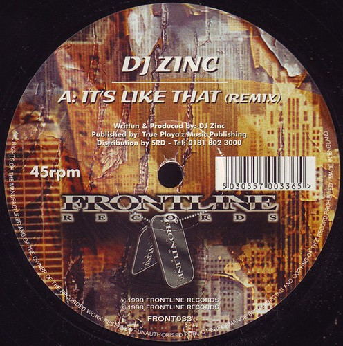 Zinc s like that - it's,