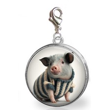 Pot Belly Pig Glass Top Clip