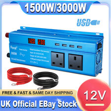 Power Inverter 1500W 3000W Pure Sine Wave 12v Dc To Ac 240v 230V Lcd Display