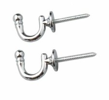 2x CURTAIN TIE BACK HOOKS