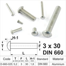 Solid Aluminium Round Head