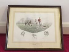 Nigel Hemming Framed Hunting Print “The Meet” Huntsmen with Hounds - 1986 signed