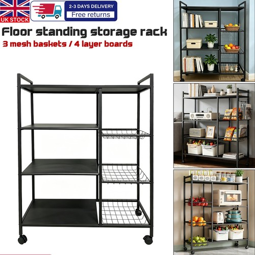 Tier storage trolley cart on - 4,