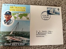 First day cover Epic Voyage Francis Chichester 1967 Postmark Chichester