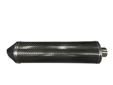 VIPER SLIP ON UNIVERSAL MOTORCYCLE RACE EXHAUST SILENCER CARBO - OVAL - E9/S29