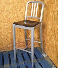 Genuine Emeco Navy Series Bar Stool Aluminium Frame Original Seat