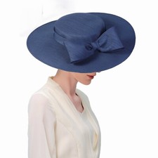 Navy Fascinators Elegant Wide