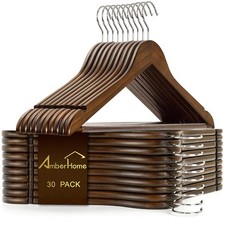 30 Pack Walnut Wooden Coat