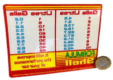 Sticker Transfer Formula Shell Reverse Litres Galls Vintage Rare Old ra