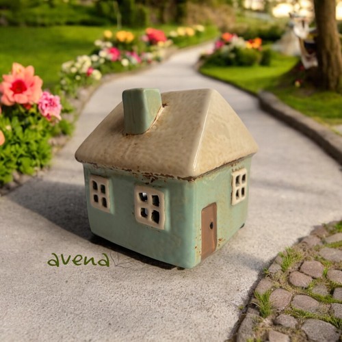Light blue house - house, village