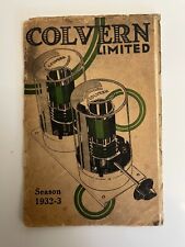 COLVERN LIMITED VALVE CATALOGUE SEASON 1932-33 VINTAGE