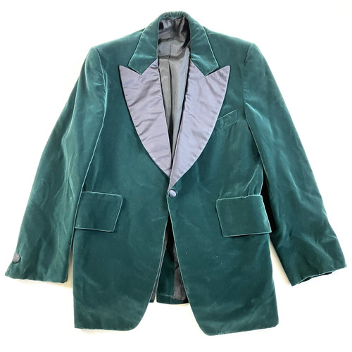 Vintage emerald green velvet - green,