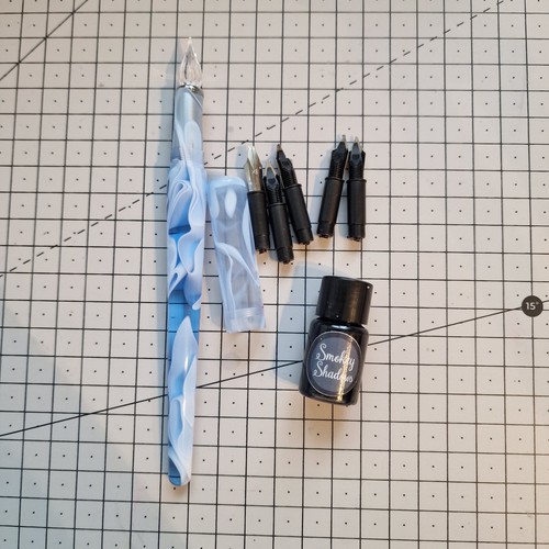 Dip pen with glass - glass, &
