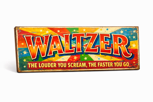 Waltzer funfair ride sign - ride,