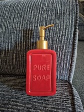 Retro red pure soap dispenser - red,