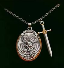 Medal of St Michael on chain