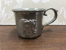 Vintage 1991 Seagull Fine Pewter Canada Elephant & Mouse Cup Child
