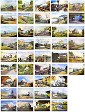 Railway Steam Engine Train Locomotive Vintage Art Print  & Cards 40+ variations