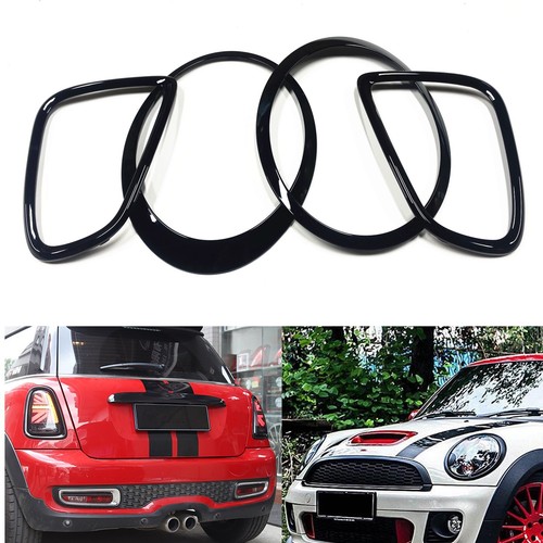 4pcs black headlight - black, taillight