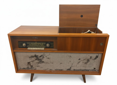 Radiogram record player wood - radiogram,