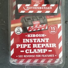 Rothenberger 15mm KIBOSH Emergency Water Burst Pipe Repair Clamp 80007