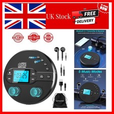 Multi-Format CD Player with Bluetooth & Dual Speakers – Perfect for Home or Car