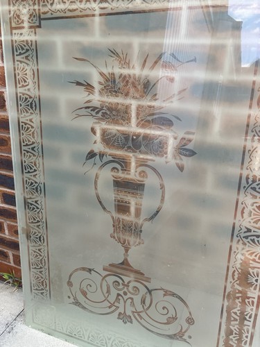 Vintage etched glass - vintage,