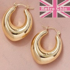 3cm CREOLE HOOPS bamboo OVAL