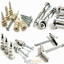 CAVITY PLASTERBOARD DRYWALL PLUGS SCREWS SPRING TOGGLE SPEED PLUGS METAL PLASTIC