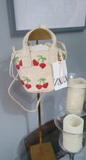 Zara Embroidered Raffia Bag