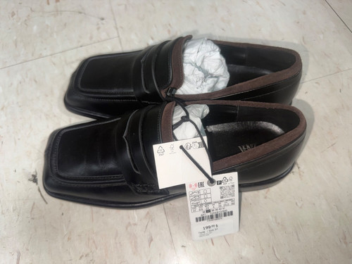 Zara woman black - black, leather