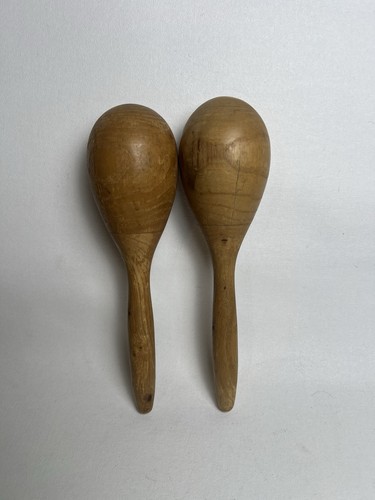 Pair vintage wooden maracas - vintage,