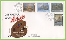 Gibraltar 1981 Local Artists Paintings set on First Day Cover