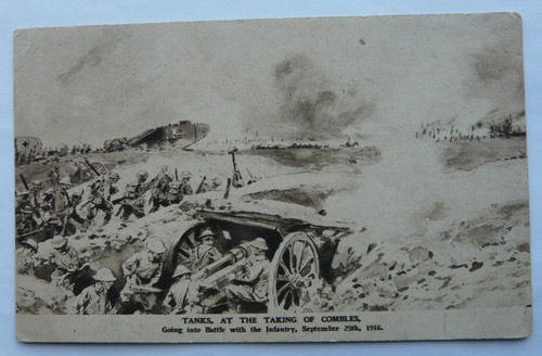 Ww1 postcard british mark - british, tank