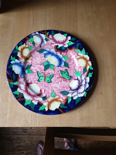 Art deco maling peona plate - maling,
