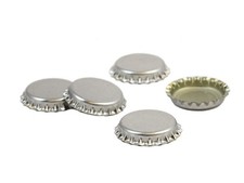 SILVER Crown Caps 26mm Pack of