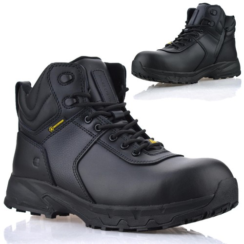 Mens leather waterproof zip - leather, up