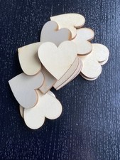 15x WOODEN LOVE HEARTS CRAFT