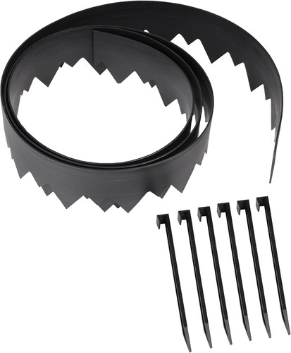 Pound landscape edging with - edging,
