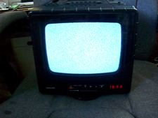 Philips 10" Cube B&W CRT TV Cassette Tape & Radio Television.