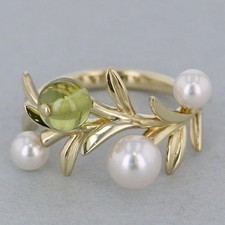 Mikimoto Pearl Peridot 18k
